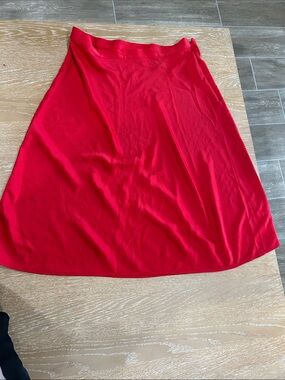 H&M Bright Red A-Line Skirt